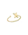 Rina Limor 10k 0.01 Ct. Tw. Diamond Initial X Ring