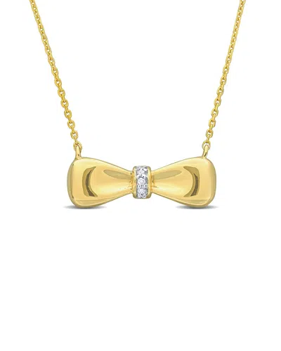 Rina Limor 10k 0.02 Ct. Tw. Diamond Statement Necklace In Gold