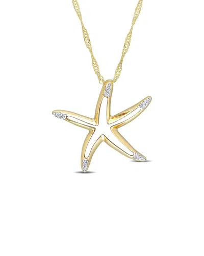 Rina Limor 10k 0.04 Ct. Tw. Diamond Necklace