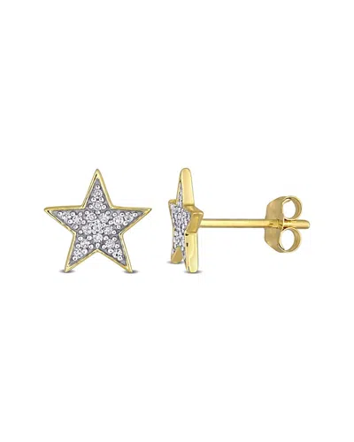 Rina Limor 10k Diamond Star Earrings