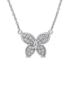 Rina Limor 10k 0.13 Ct. Tw. Diamond Butterfly Necklace