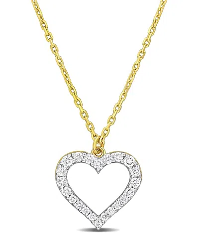 Rina Limor 10k 0.22 Ct. Tw. Diamond Heart Necklace