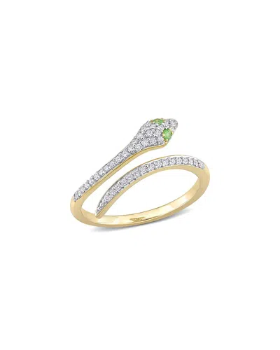 Rina Limor 10k 0.24 Ct. Tw. Diamond & Tsavorite Ring