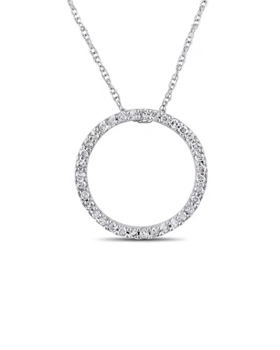 Rina Limor 10k 0.24 Ct. Tw. Diamond Necklace In Silver