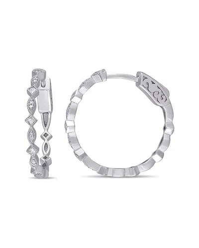 Rina Limor 10k 0.25 Ct. Tw. Diamond Hoops
