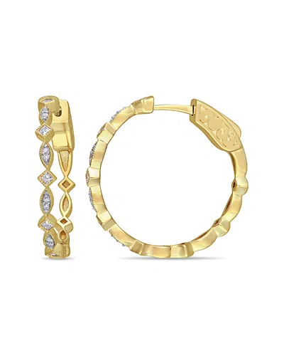 Rina Limor 10k 0.25 Ct. Tw. Diamond Hoops