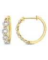 Rina Limor 10k 0.30 Ct. Tw. Diamond Link Clip-on Hoops