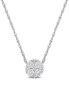 Rina Limor 10k 0.31 Ct. Tw. Diamond Cluster Necklace