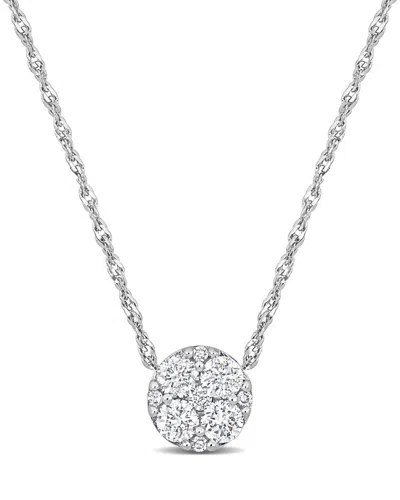 Rina Limor 10k 0.31 Ct. Tw. Diamond Cluster Necklace