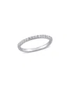Rina Limor 10k 0.36 Ct. Tw. White Sapphire Half-eternity Anniversary Band Ring