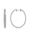 Rina Limor 10k 0.43 Ct. Tw. Diamond Inside-outside Clip-on Hoops