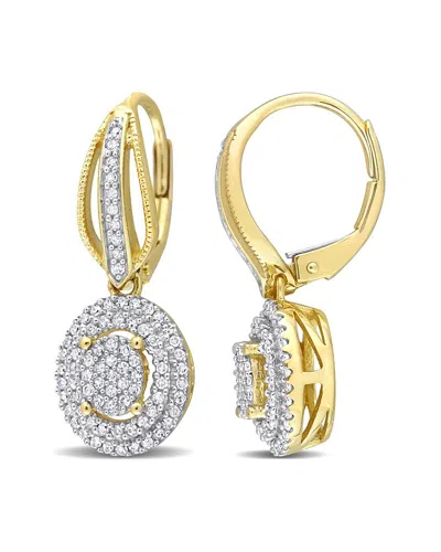 Rina Limor 10k 0.48 Ct. Tw. Diamond Cluster Drop Earrings