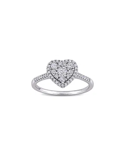 Rina Limor 10k 0.49 Ct. Tw. Diamond Halo Ring In White