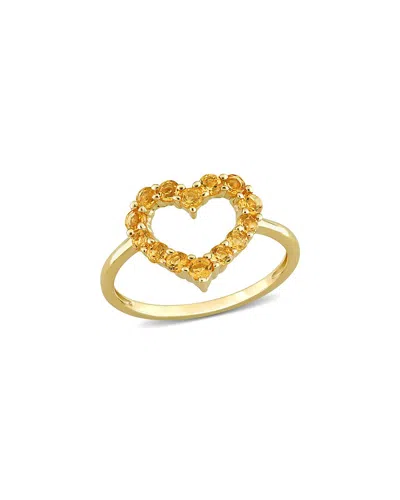 Rina Limor 10k 0.56 Ct. Tw. Citrine Heart Ring