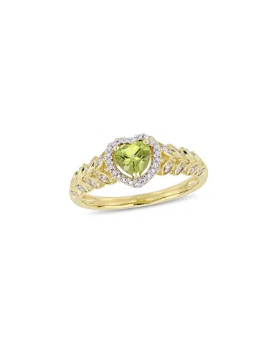 Rina Limor 10k 0.56 Ct. Tw. Diamond & Peridot Ring