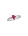 Rina Limor 10k 0.76 Ct. Tw. Diamond & Ruby Ring