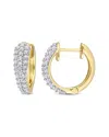 Rina Limor 10k 0.83 Ct. Tw. White Sapphire Clip-on Earrings