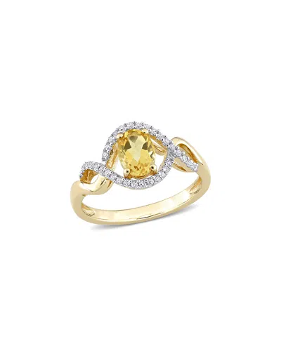 RINA LIMOR RINA LIMOR 10K 0.87 CT. TW. DIAMOND & CITRINE RING