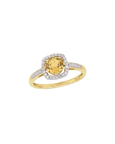 Rina Limor 10k 0.90 Ct. Tw. Diamond & Citrine Ring In Gold