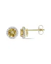 Rina Limor 10k 0.95 Ct. Tw. Diamond & Citrine Earrings