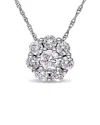 Rina Limor 10k 0.96 Ct. Tw. Diamond Floral Pendant Necklace