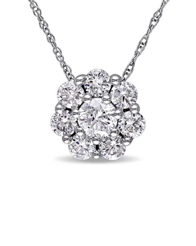 Rina Limor 10k 0.96 Ct. Tw. Diamond Floral Pendant Necklace