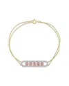 Rina Limor 10k 1.07 Ct. Tw. Diamond & Pink Sapphire Bracelet