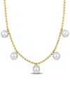 Rina Limor 10k 11-12mm Pearl Ball Cut Necklace