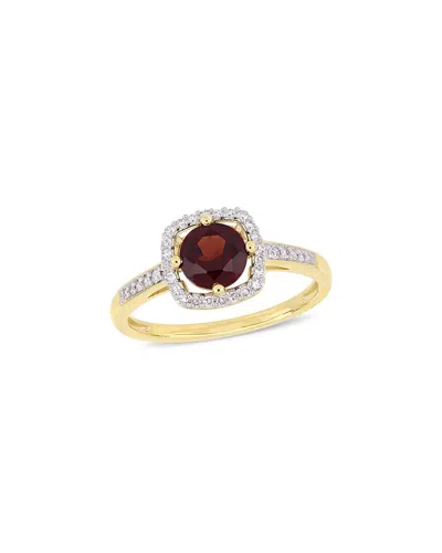 Rina Limor 10k 1.14 Ct. Tw. Diamond & Garnet Ring