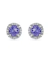 Rina Limor 10k 1.15 Ct. Tw. Diamond & Tanzanite Earrings