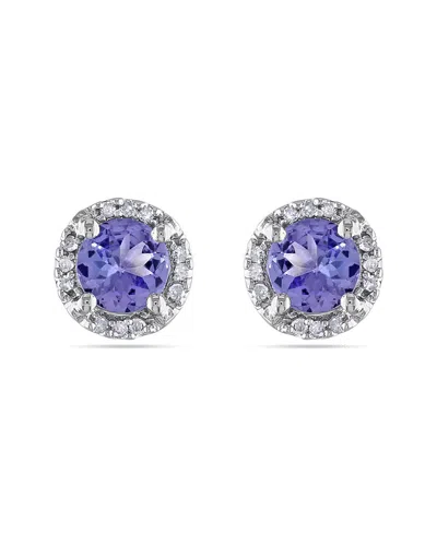 Rina Limor 10k 1.15 Ct. Tw. Diamond & Tanzanite Earrings