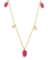 Rina Limor 10k 1.17 Ct. Tw. Diamond & Ruby Station Necklace