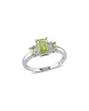Rina Limor 10k 1.26 Ct. Tw. Diamond & Peridot Ring