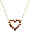 Rina Limor 10k 1.26 Ct. Tw. Garnet Heart Pendant