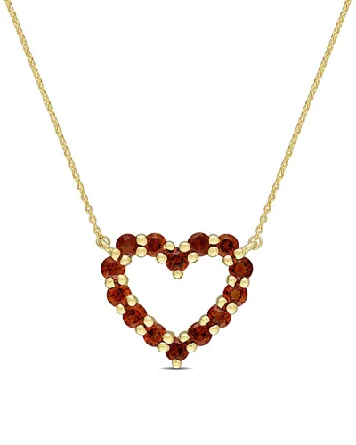 Rina Limor 10k 1.26 Ct. Tw. Garnet Heart Pendant