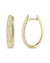 Rina Limor 10k 1.29 Ct. Tw. White Sapphire Clip-on Earrings