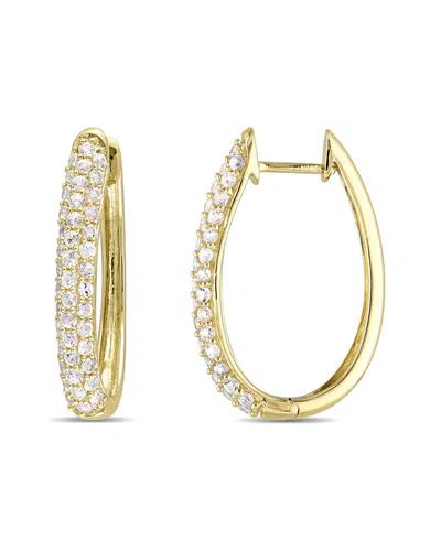Rina Limor 10k 1.29 Ct. Tw. White Sapphire Clip-on Earrings