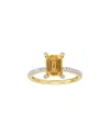 Rina Limor 10k 1.60 Ct. Tw. Diamond & Citrine Ring