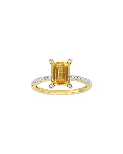 Rina Limor 10k 1.60 Ct. Tw. Diamond & Citrine Ring