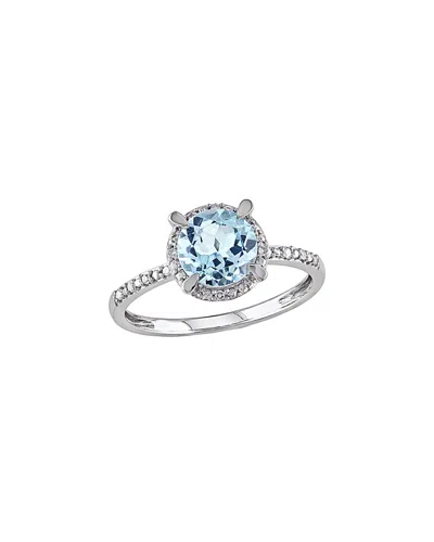 Rina Limor 10k 1.63 Ct. Tw. Diamond & Sky Blue Topaz Ring