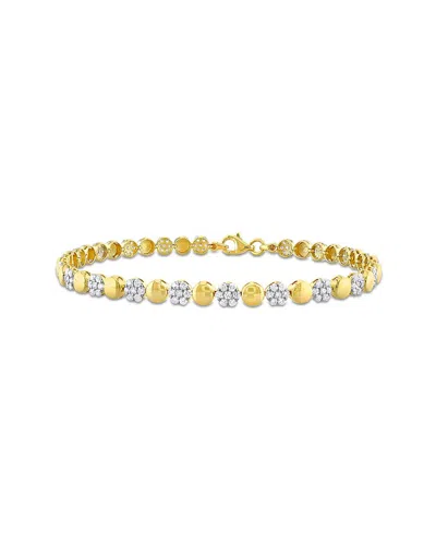 Rina Limor 1 3/4ct Tdw Diamond Floral Bracelet In 10k Yellow