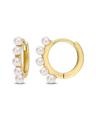Rina Limor 10k 2-2.5mm Pearl Hoops