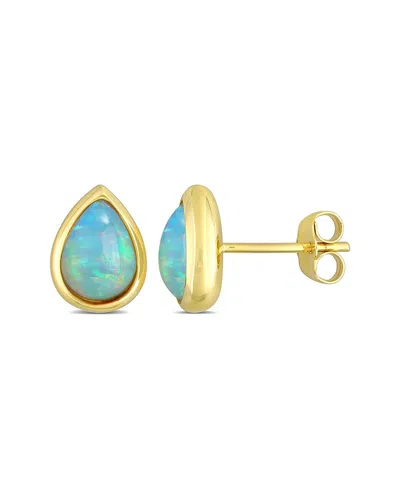 Rina Limor 10k 2.20 Ct. Tw. Blue Opal Studs
