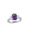 Rina Limor 10k 2.60 Ct. Tw. Diamond & Amethyst Ring