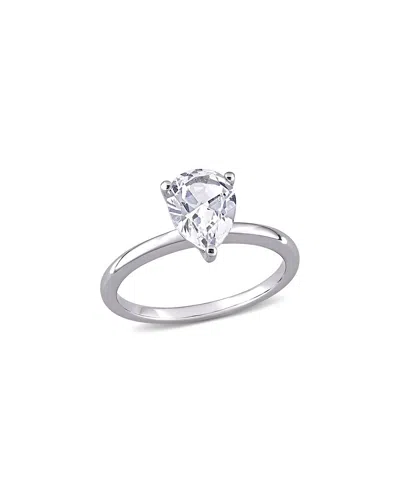 Rina Limor 10k 2.65 Ct. Tw. White Sapphire Solitaire Ring In Metallic