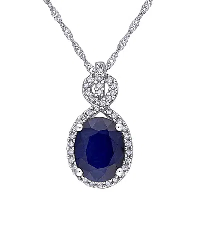 Rina Limor 10k 2.81 Ct. Tw. Diamond & Sapphire Pendant Necklace