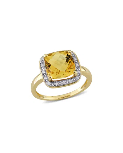 Rina Limor 10k 2.98 Ct. Tw. Diamond & Citrine Ring
