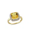 Rina Limor 10k 2.98 Ct. Tw. Diamond & Citrine Ring In Gold