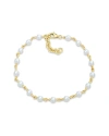 Rina Limor 10k 3.5-4mmmm Pearl Station Bracelet