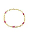 Rina Limor 10k 3.00 Ct. Tw. Ruby Link Station Bracelet